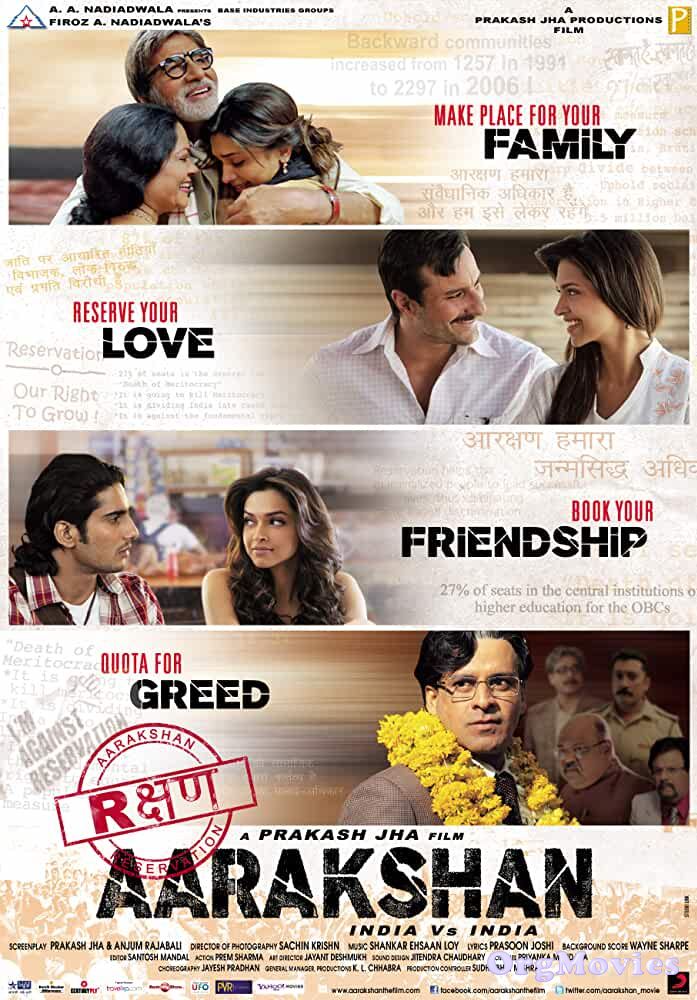 Reservation 2011 Aarakshan (original title) Hindi Movie download full movie